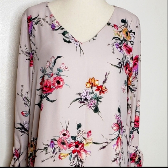 NEW She&Sky Dress Lilac Floral Bell Sleeve Ties Sexy Mini Bohemian Castlecore - Picture 1 of 16